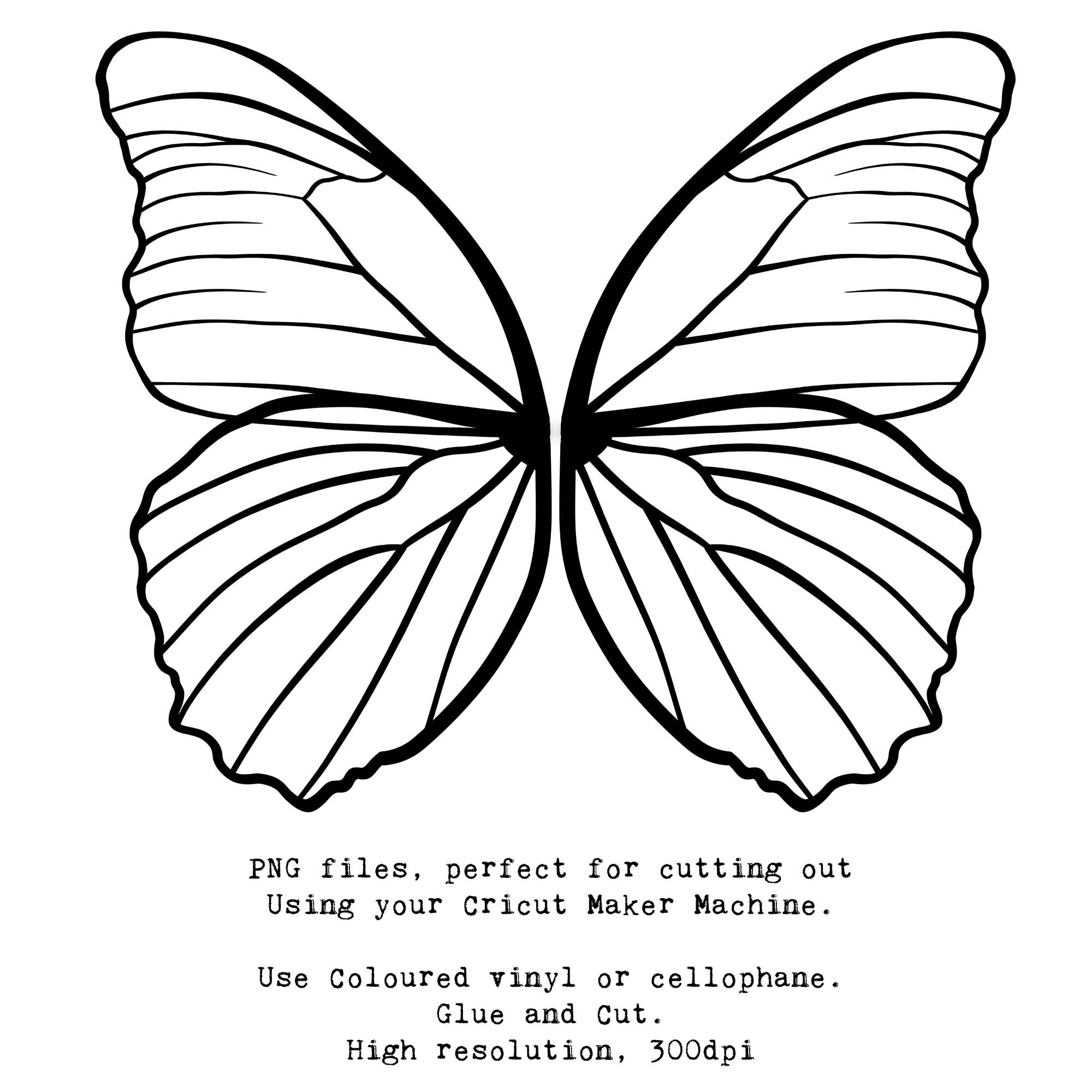 SVG & PNG Fairy Wing files for Cricut or Silhouette Cameo Cutting Machine. To create wearable fairy wings, in adult or children sizes.  Use this clipart design for Halloween Costumes, Fantasy or Cosplay or photography. These are Individual Wing Pieces, for you to cut and assemble. This is a digital product.
